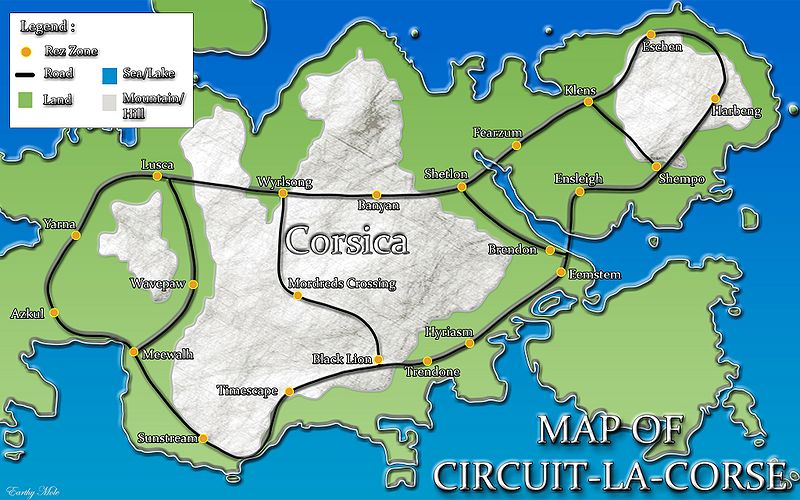 Road Map of Circuit La Corse